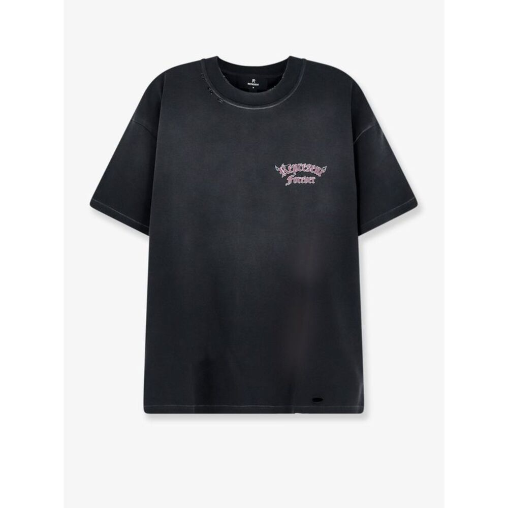 Represent Men Used-Effect Cotton T-Shirt